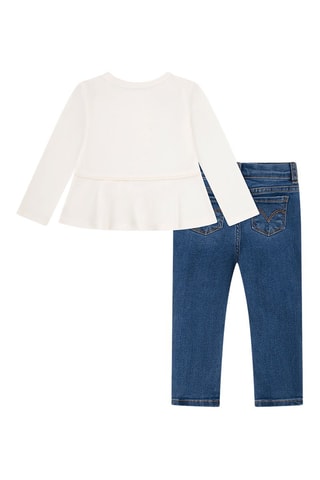 T-shirt et jean - Blanc