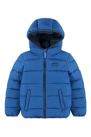 Doudoune à capuche - Noir et bleu