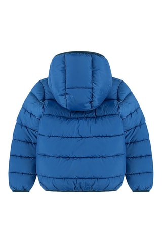 Doudoune à capuche - Noir et bleu