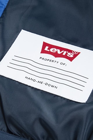 Doudoune à capuche - Noir et bleu