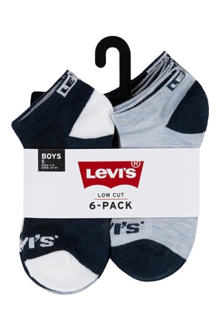 6 paires de chaussettes - Blanc, bleu, gris et noir