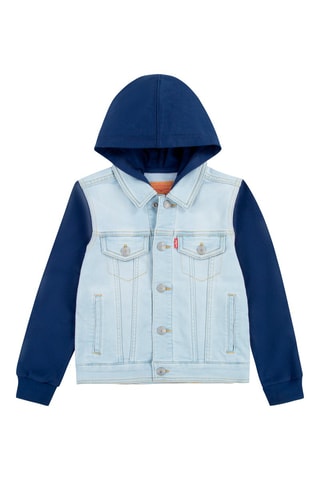 Veste bi-matière - Bleu