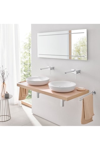 Lavabo redondo sobre encimera