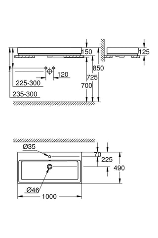 Keramische Staande Wastafel Cube