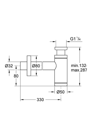 Sifón para lavabo  1 1/4