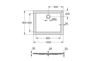 Receveur de douche en acrylique