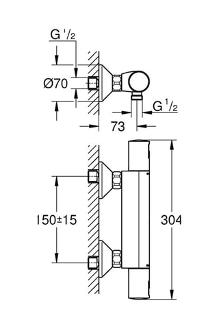 Grifo termostático de ducha - Precision Start