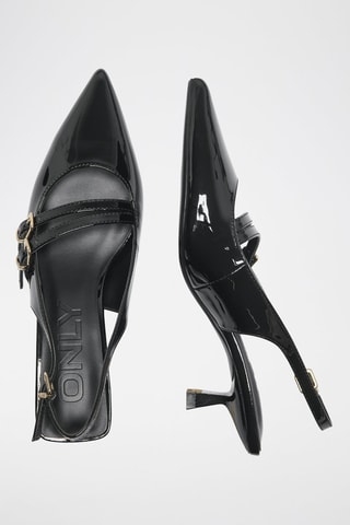 Sandales à talons vernies - Noir