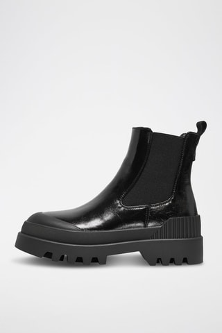 Bottines Chelsea vernies - Noir