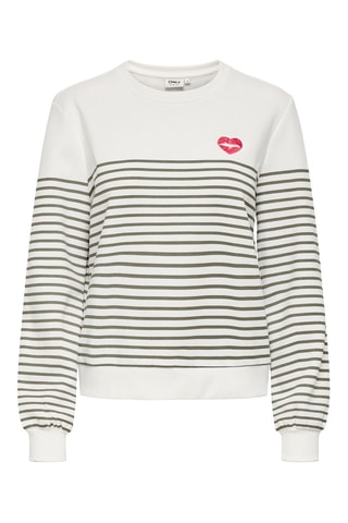 Pull en coton biologique - Ecru et gris foncé