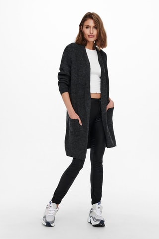 Gilet long - Gris foncé chiné