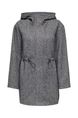 Manteau à capuche - Gris chiné