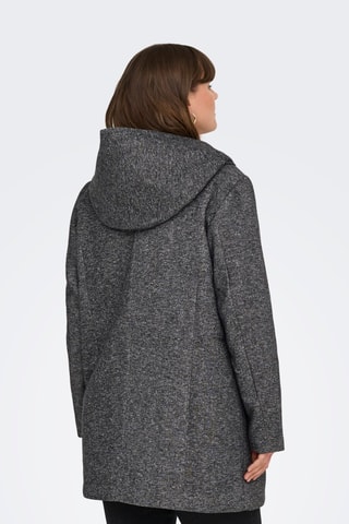 Manteau à capuche - Gris foncé chiné