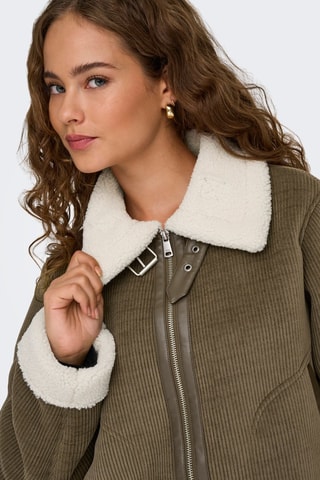 Veste en velours - Kaki