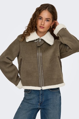 Veste en velours - Kaki