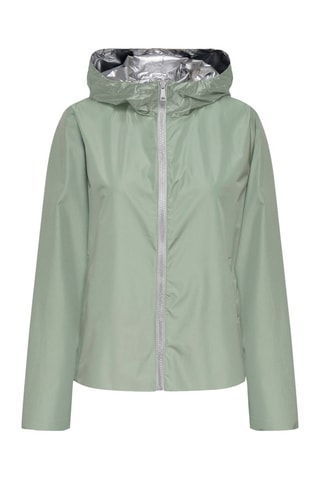 Coupe-vent réversible à capuche - Vert et argenté