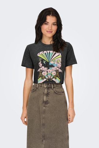 T-shirt regular en coton biologique - Noir