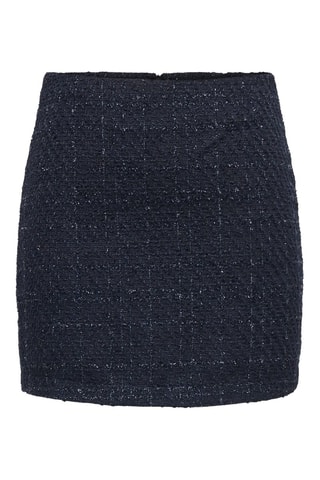 Jupe droite en tweed - Noir