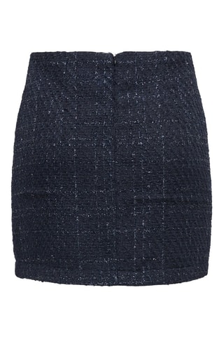 Jupe droite en tweed - Noir