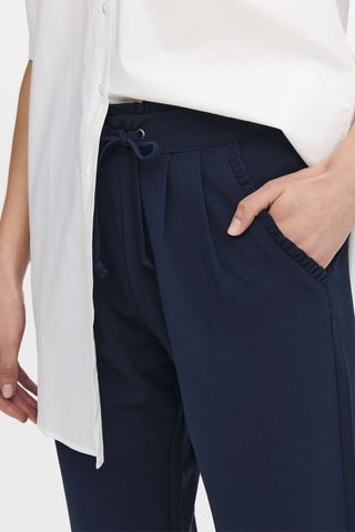 Pantalon wide legs 7/8 taille haute - Noir