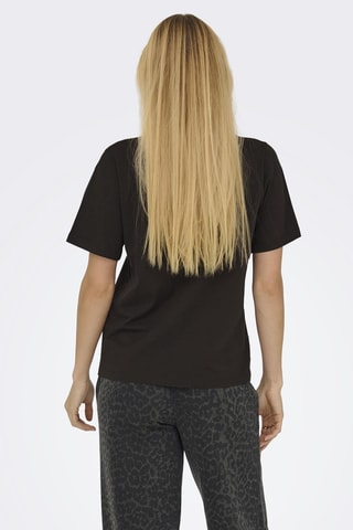 T-shirt regular en coton biologique - Marron foncé