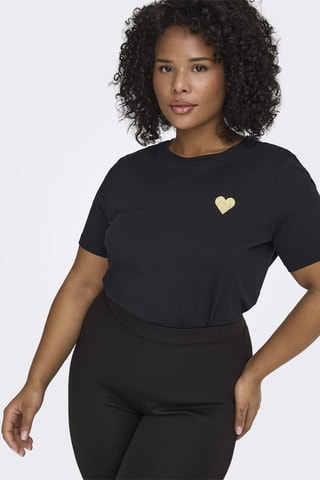 T-shirt regular en coton biologique - Noir