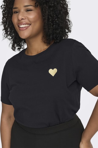 T-shirt regular en coton biologique - Noir