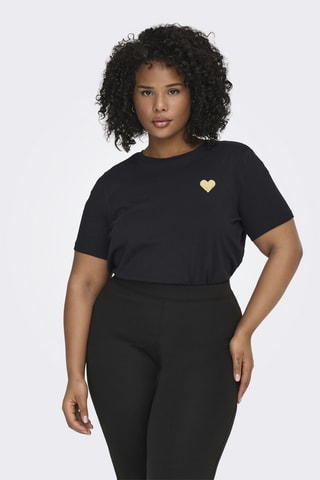 T-shirt regular en coton biologique - Noir