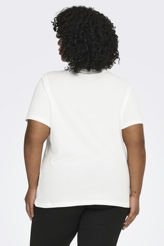 T-shirt regular en coton biologique - Blanc