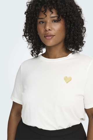 T-shirt regular en coton biologique - Blanc
