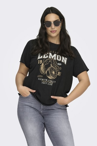 T-shirt regular en coton biologique - Noir