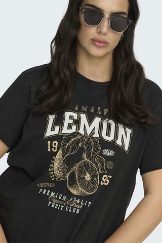 T-shirt regular en coton biologique - Noir