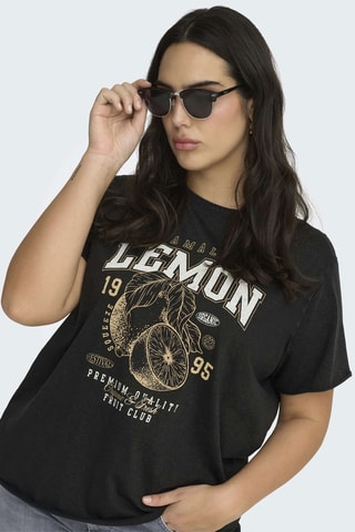 T-shirt regular en coton biologique - Noir