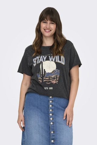 T-shirt regular en coton biologique - Noir