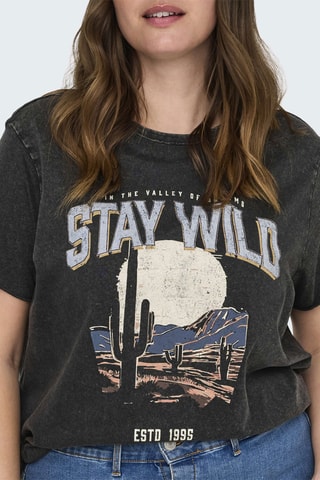 T-shirt regular en coton biologique - Noir