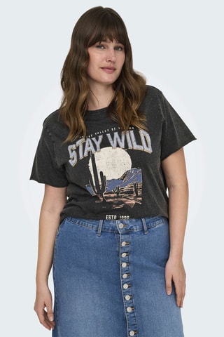 T-shirt regular en coton biologique - Noir