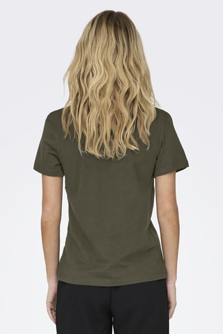 T-shirt regular en coton biologique - Kaki