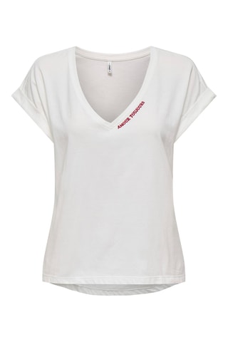 T-shirt regular en coton biologique - Blanc