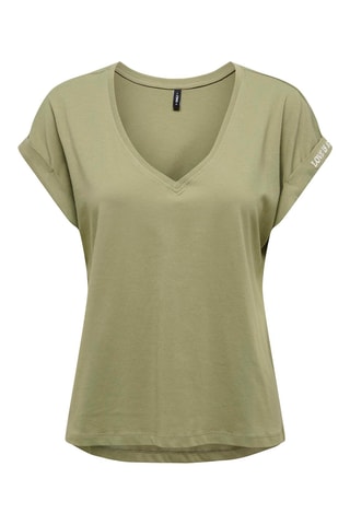 T-shirt regular en coton biologique - Kaki