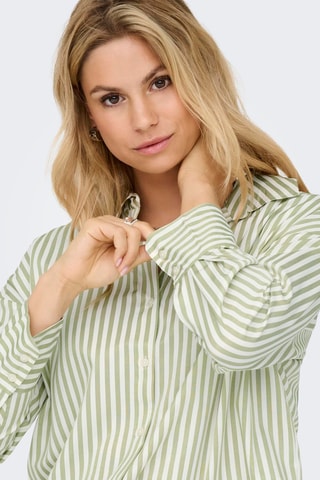 Chemisier regular - Ecru et vert olive