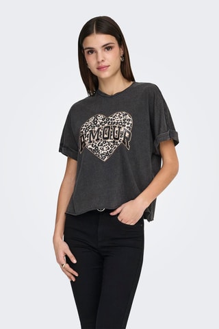 T-shirt regular en coton biologique - Noir