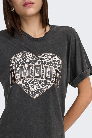 T-shirt regular en coton biologique - Noir