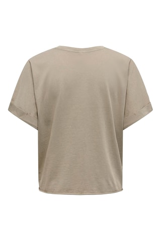 T-shirt regular en coton biologique - Beige