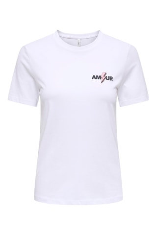 T-shirt regular en coton biologique - Blanc