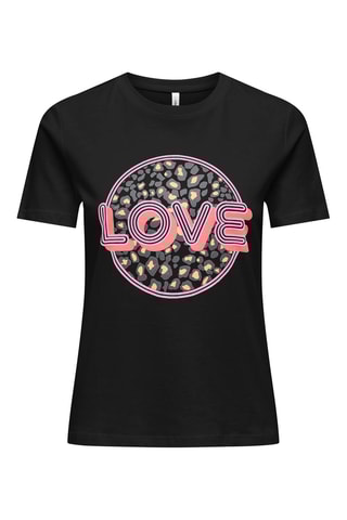 T-shirt regular en coton biologique - Noir