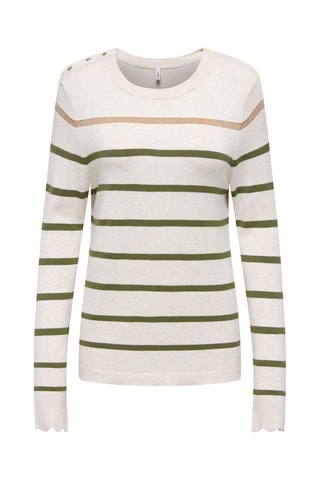 Pull - Ecru et vert olive