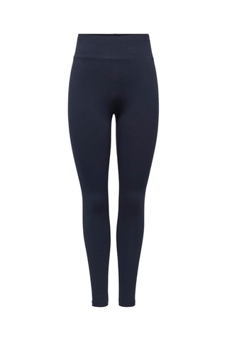 Legging taille haute en coton biologique - Bleu nuit