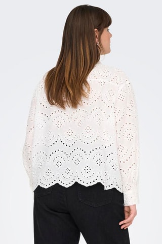 Chemisier en broderie anglaise - Blanc