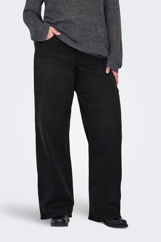 Jean wide legs taille haute - Noir