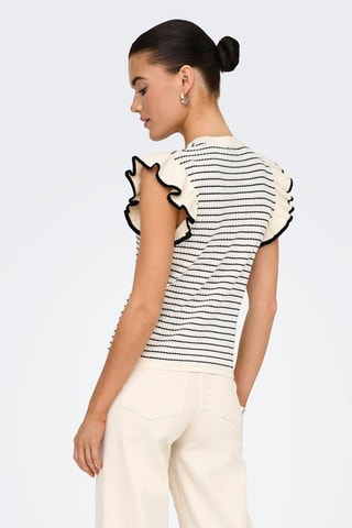 Top - Ecru et noir